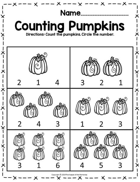 Pumpkin Counting Activity With Free Printable Pumpkin Counting Worksheet - Pumpkin Counting Worksheet