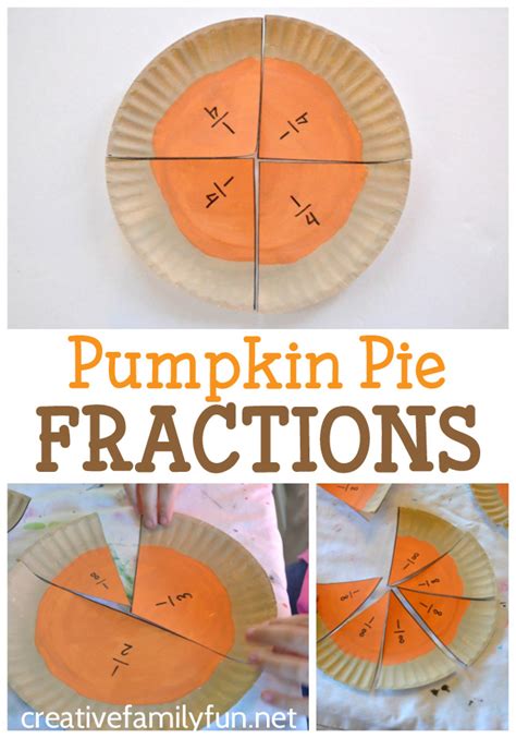 Pumpkin Pie Fractions Activity Creative Family Fun Pie Fractions - Pie Fractions