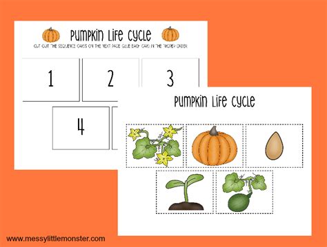 Pumpkin Sequence Worksheet   Free Life Cycle Of A Pumpkin Printable For - Pumpkin Sequence Worksheet