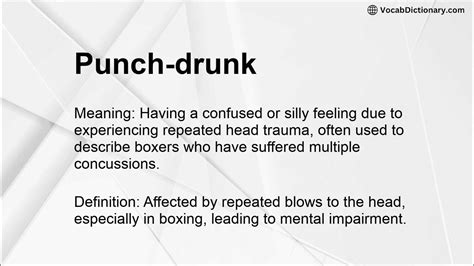 Punch Drunk Meaning