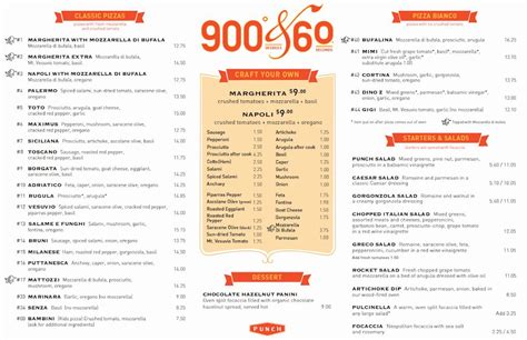 Punch Pizza Menu