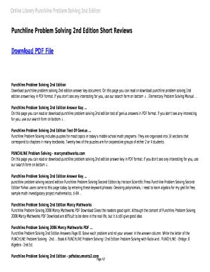 Read Punchline Problem Solving 2Nd Edition Clock Answer 