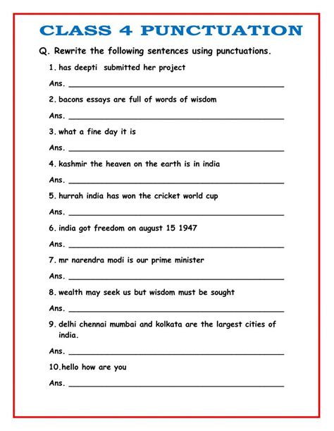 Punctuation Exercise For Grade 4 Live Worksheets Punctuation Exercises For Grade 4 - Punctuation Exercises For Grade 4