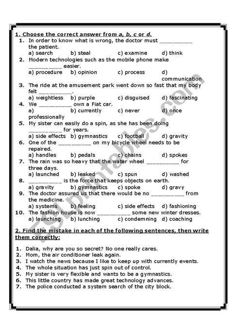Punctuation Exercises Intermediate To Advanced English Current Punctuation Correction Worksheet - Punctuation Correction Worksheet