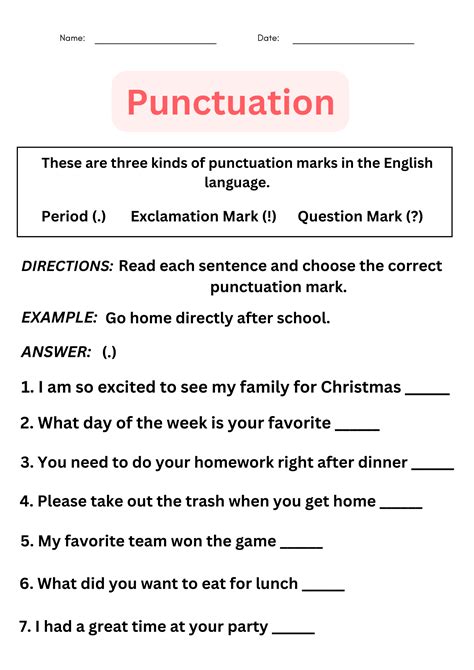 Punctuation Exercises With Answers The Fresh Reads Punctuate Sentences Worksheet - Punctuate Sentences Worksheet