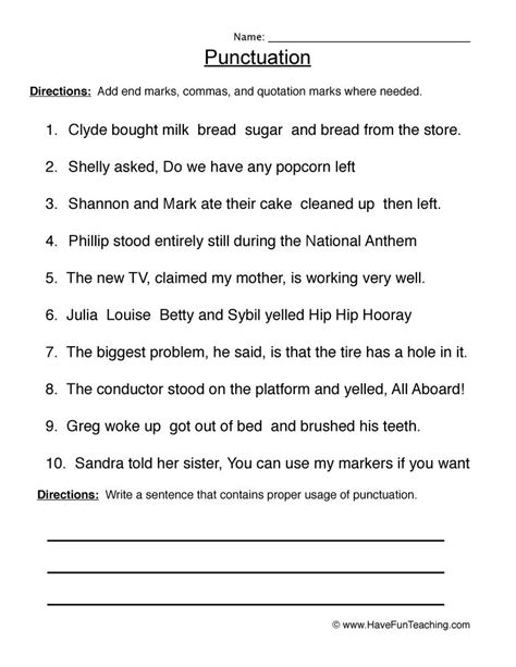 Punctuation Worksheets 2nd Grade Mreichert Kids Worksheets Punctuation Worksheets 1st Grade - Punctuation Worksheets 1st Grade