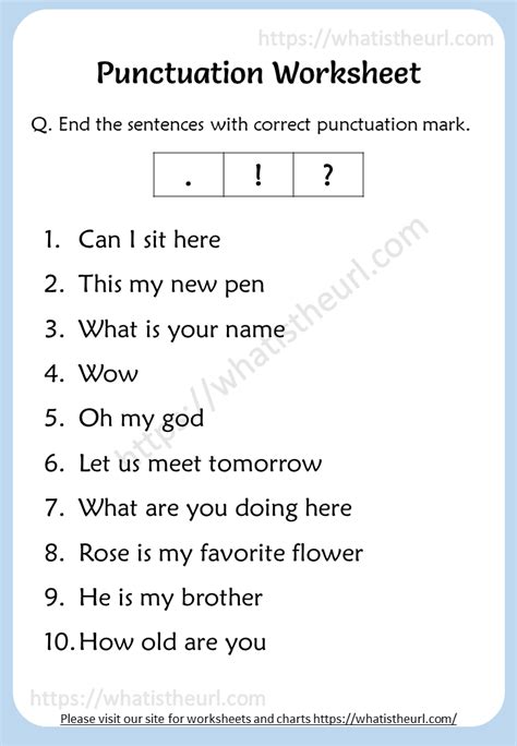 Punctuation Worksheets Study Champs Teacher Worksheets Worksheet On Punctuation For Grade 6 - Worksheet On Punctuation For Grade 6