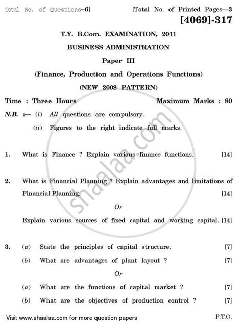 Pune University Tybcom Question Papers 2015
