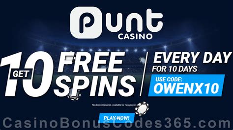punt casino free spin codes