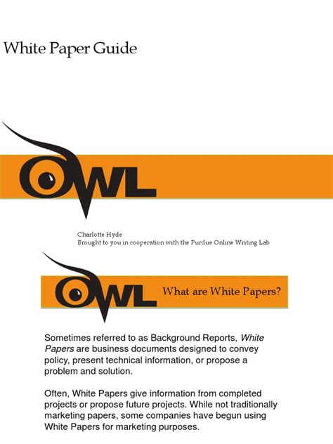 Read Online Purdue Owl Apa White Paper 