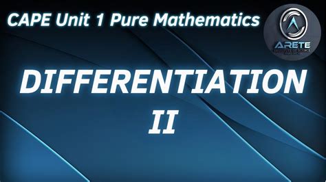 Pure Mathematics 1 Differentiation Unit 1