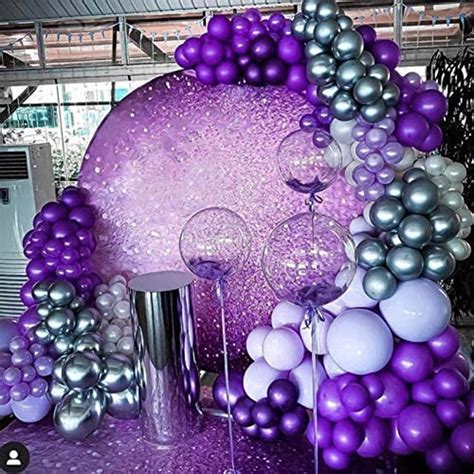 Purple And Silver Party Decorations