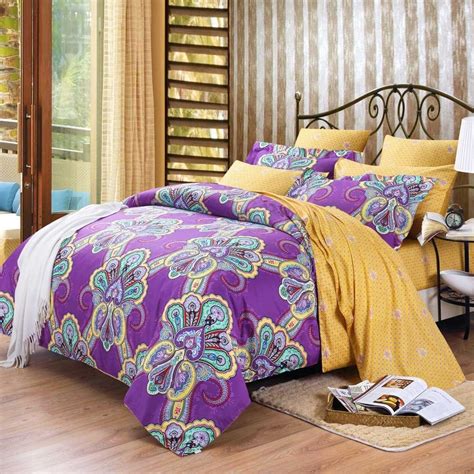 Purple And Yellow Bedding