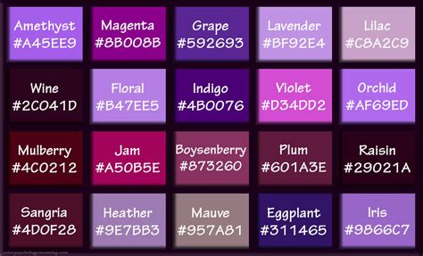 purple color code