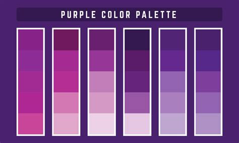 Purple Color Palette Vector Art Icons And Graphics Warna Violet - Warna Violet