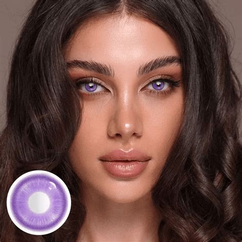 purple colored contacts