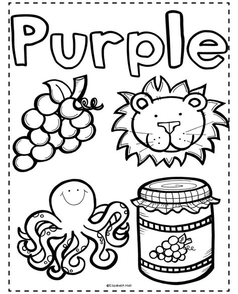 Purple Coloring Pages Preschool Getcolorings Com Color Purple Coloring Page - Color Purple Coloring Page