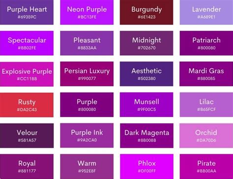 purple colors