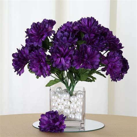 Purple Silk Flower Centerpieces
