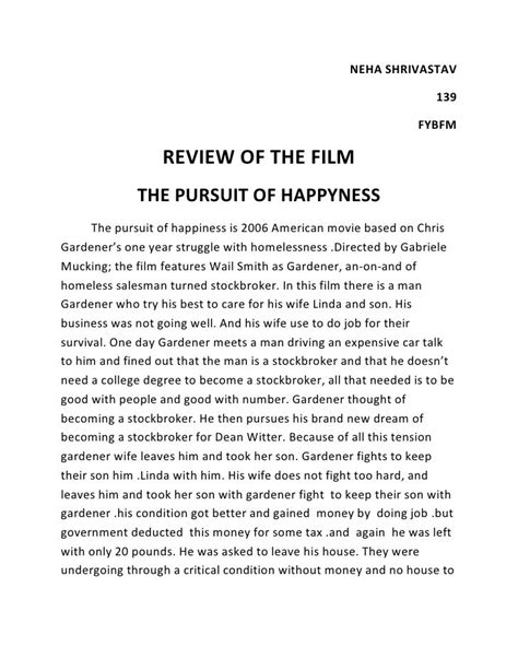 Read Online Pursuit Of Happiness Research Paper 