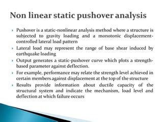 Pushover Analysis Non Linear Static Analysis Of Rc