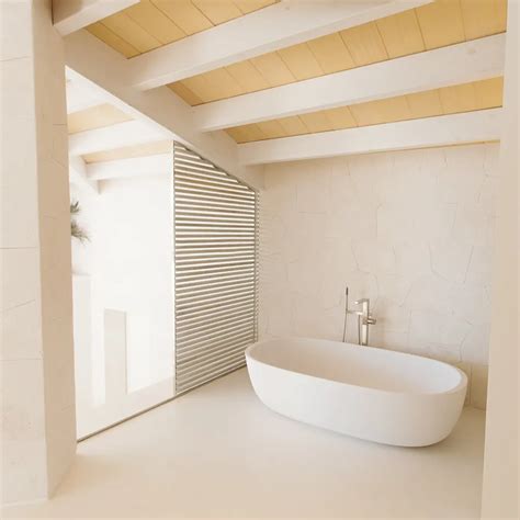 putsade badrumsväggar