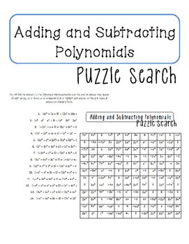 puzzle polynomial search answers