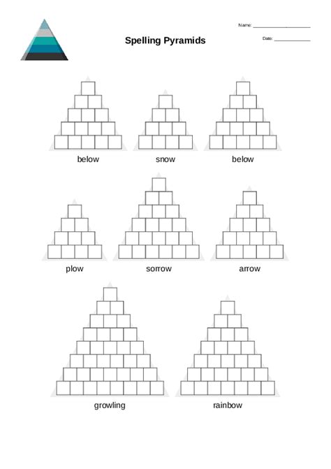 Pyramid Words Spelling Worksheet All Kids Network Word Pyramids Worksheet - Word Pyramids Worksheet