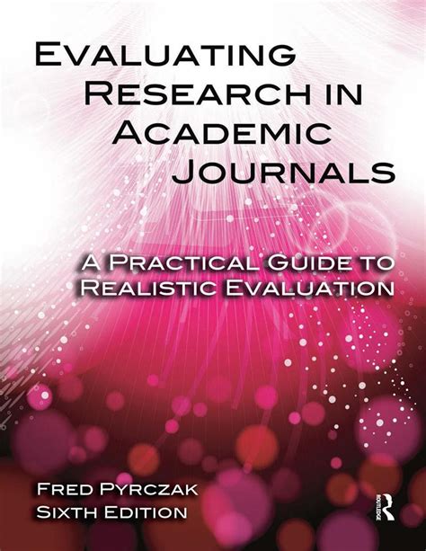 Read Online Pyrczak F Evaluating Research In Academic Journals 