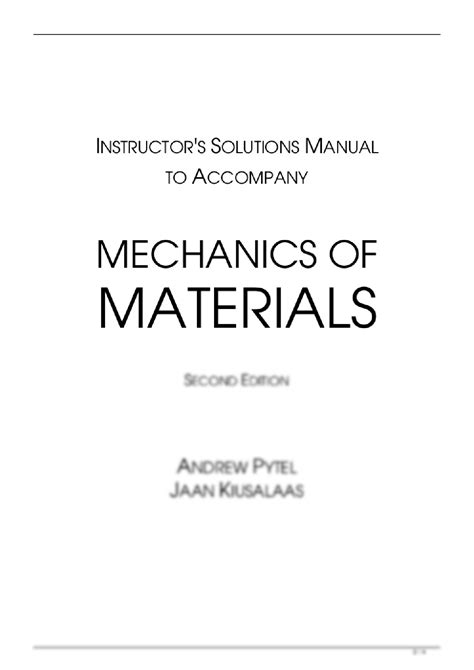 Download Pytel Kiusalaas 3Rd Statics Solutions Manual 