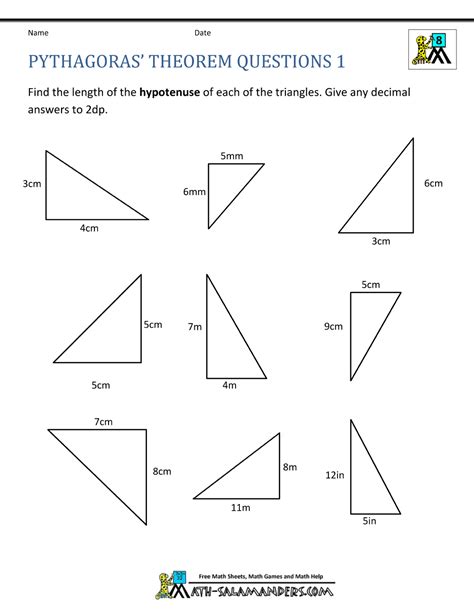Pythagoras Practice Questions Corbettmaths The Pythagorean Theorem Worksheet Answers - The Pythagorean Theorem Worksheet Answers
