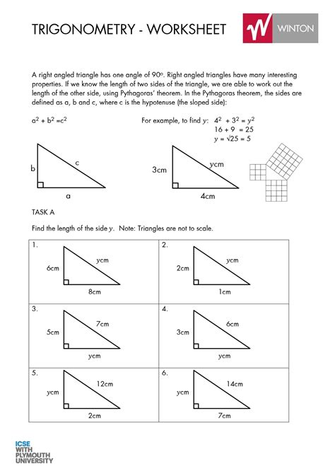 Pythagoras Worksheets Pythagorean Theorem Worksheets Pythagoras Worksheet With Answers - Pythagoras Worksheet With Answers