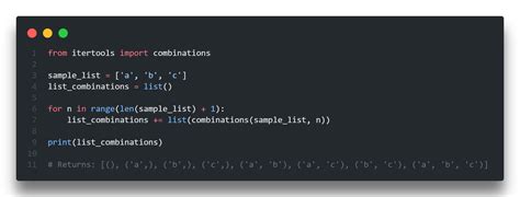 Python All Combinations