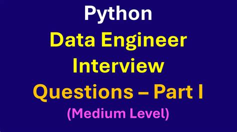 Python Data Engineer Questions