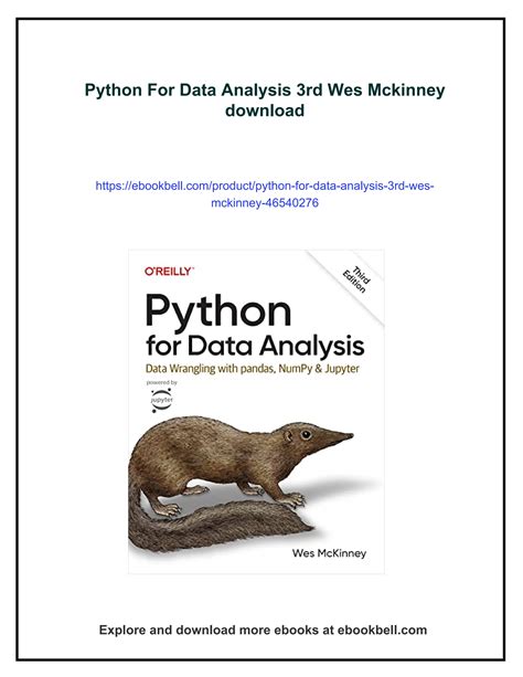 Python For Data Analysis Wes Mckinney Pdf