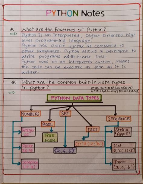 Python Notes Pdf Free Download