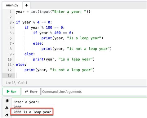 Python Program To Find Leap Year