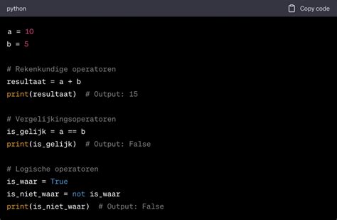 python programmeren uitleg