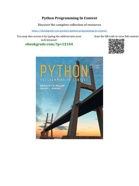 Python Programming In Context 1st Edition