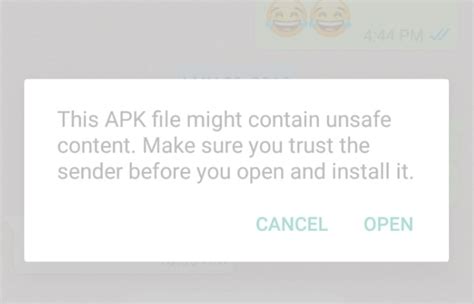 python quot this apk file might contain unsafe content quot issue Stack