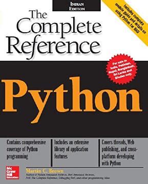 Python The Complete Reference Pdf By Martin C Brown