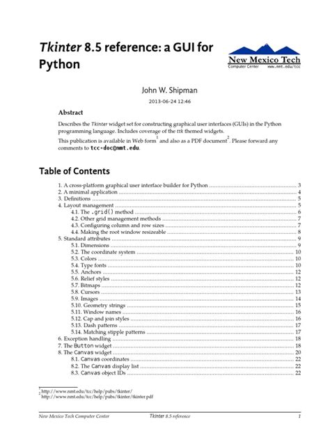 Read Python 3 Tkinter Tutorial Pdf 