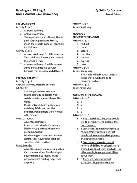 Full Download Q Skills For Success Reading And Writing 2 Answer Key 