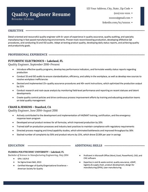 Read Qa Qc Engineer Sample Resume 