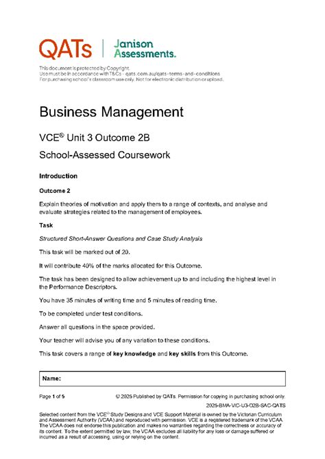 qats unit 3 outcome 2