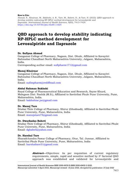 Read Qbd Approach To Analytical Rp Hplc Method Development And 