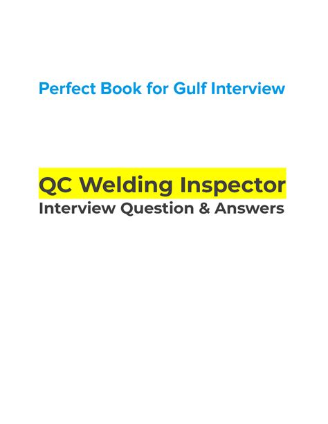 Download Qc Welding Inspector Interview Questions Pdf 