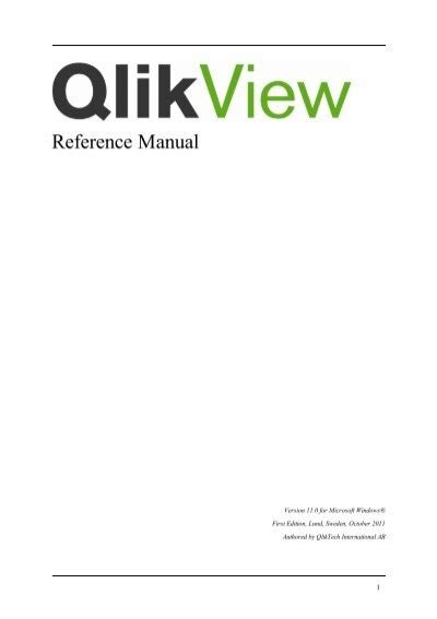 Download Qlikview Manual 
