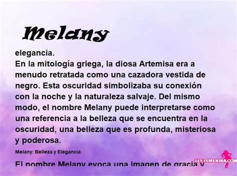 Qué Significa Melany