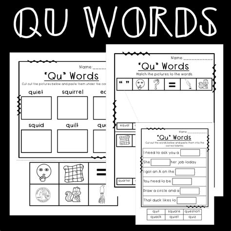 Qu Words Worksheets And Activities With Print And Qu Diagraph 3rd Grade Worksheet - Qu Diagraph 3rd Grade Worksheet